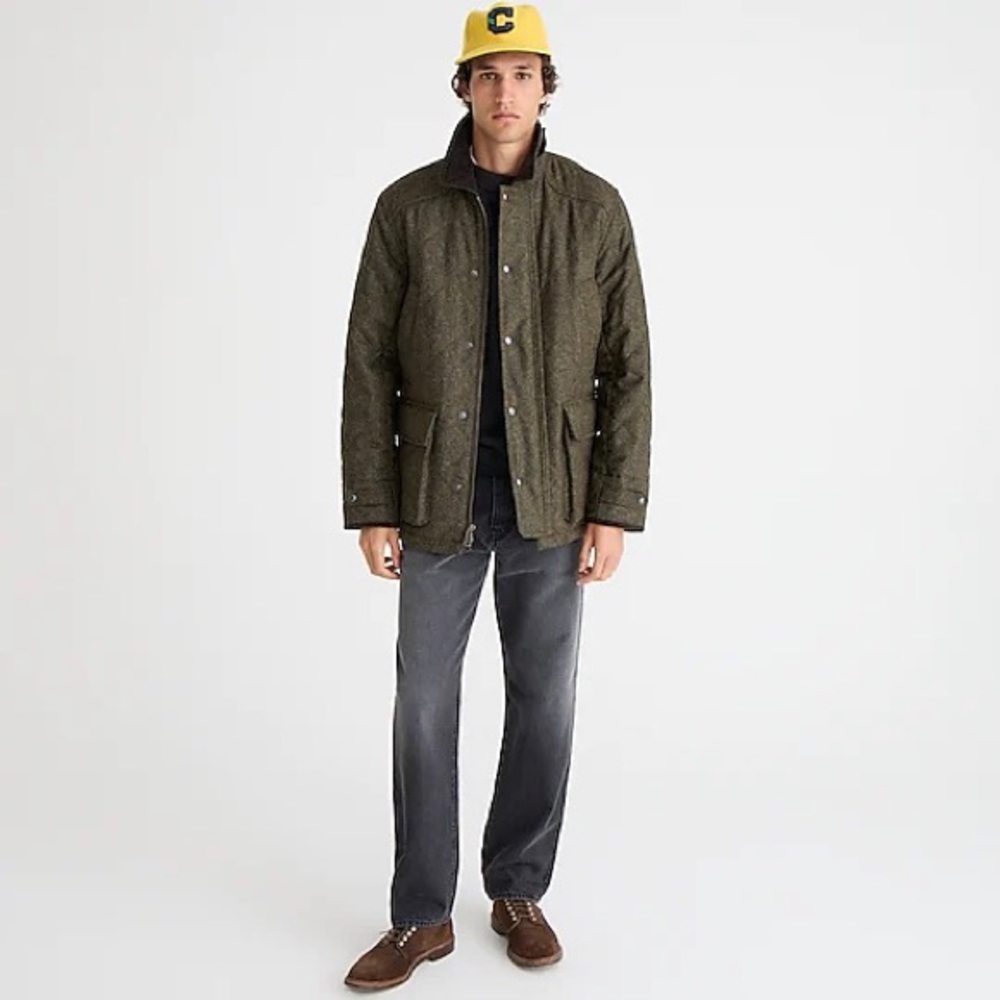 NWT JCrew Quilted Highland Skye jacket in English wool